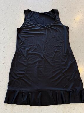 Tommy Bahama Black Abby Dress Sleeveless Women’s Large Spandex Pockets Golf Acti